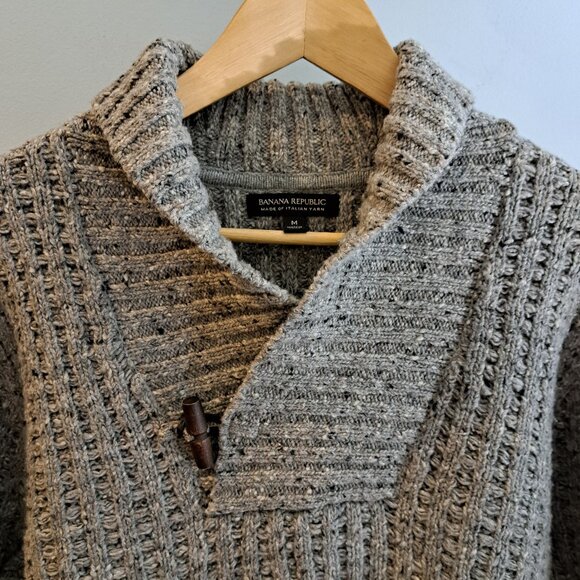 COPY - Banana Republic Men's Standard Fit Chunky Textured Wool Blend Cowl Neck … - Picture 4 of 15